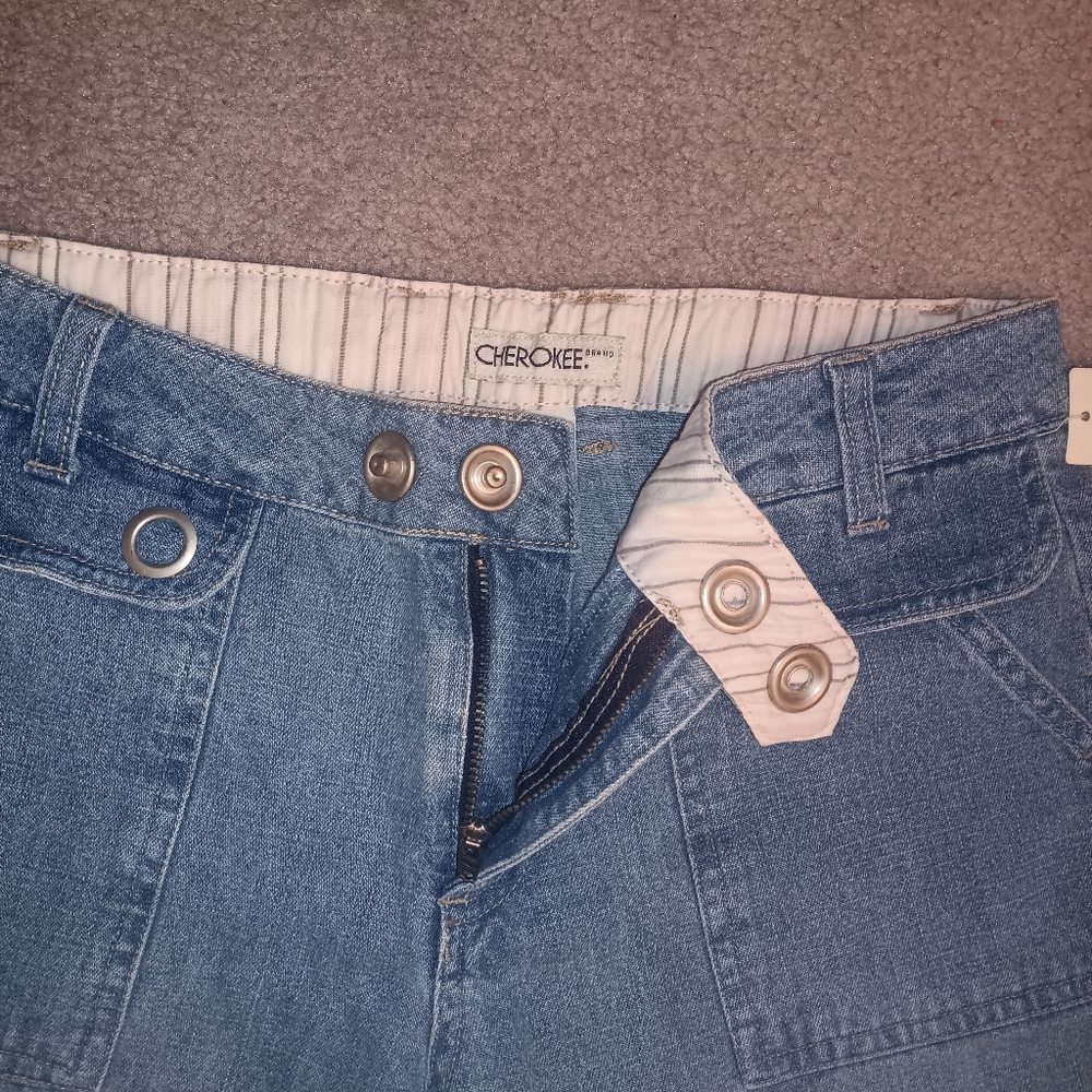 Cherokee Sky Blue Cotton Jeans Sz16 Girls - Picture 3 of 6